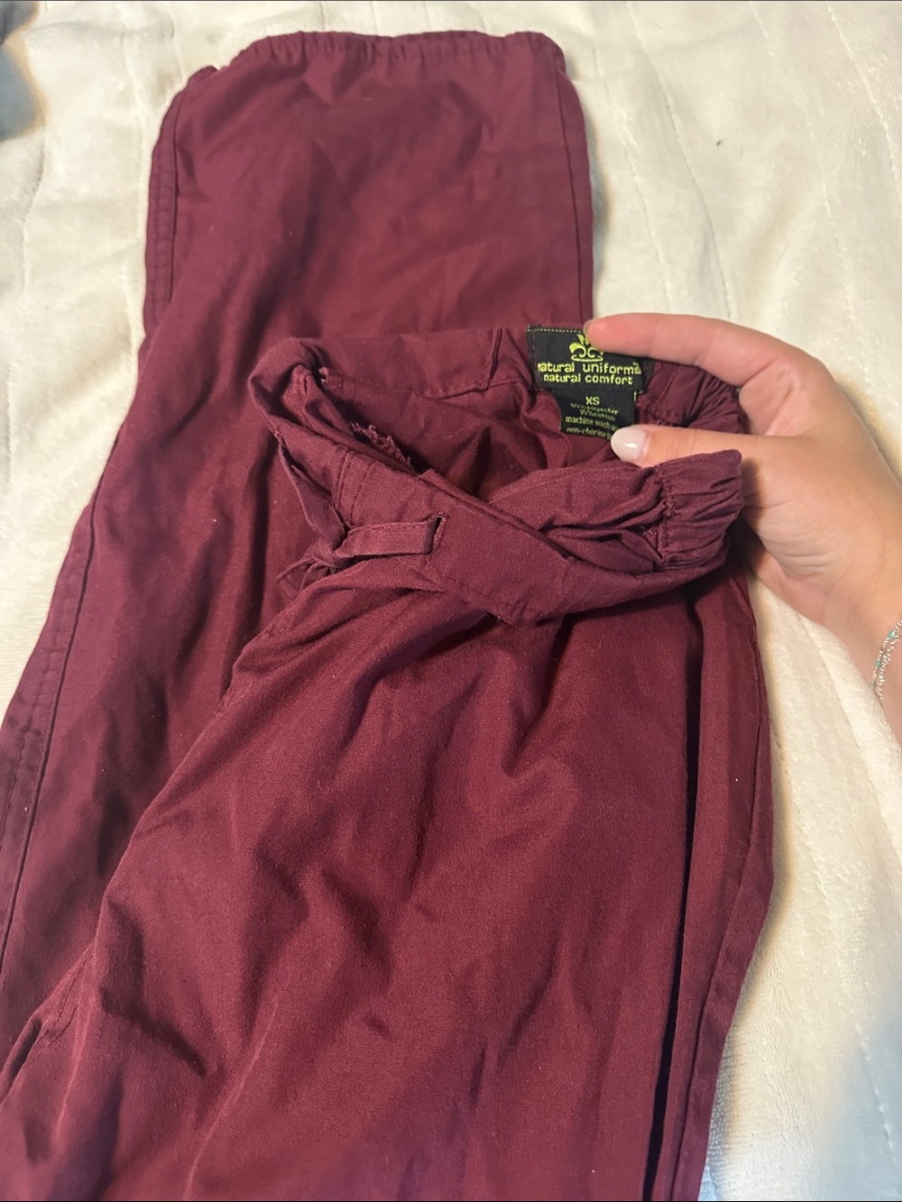Natural Uniforms Women's Burgundy Waist Joggers
